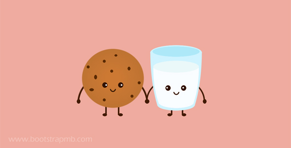 牛奶和饼干css卡通图画