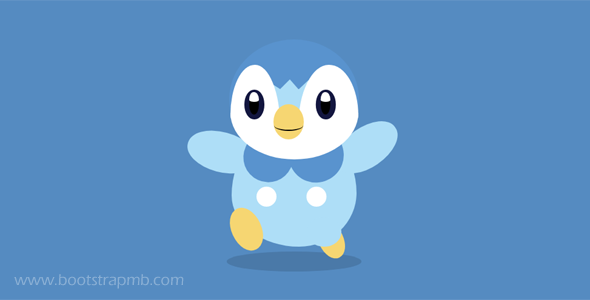 CSS代码画的蓝色小企鹅