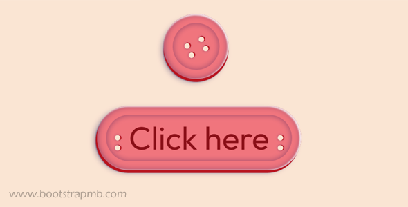 纽扣样式CSS按钮