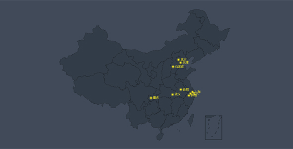 JavaScript中国地图圆点标注