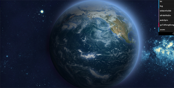 3D地球自转旋转网页动画特效源码下载