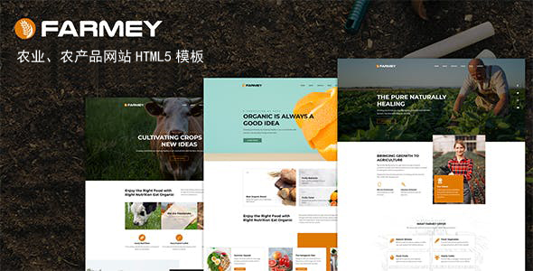 农业和农产品网站HTML5模板