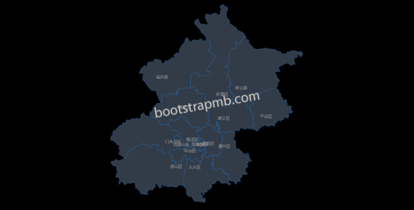 北京地图echarts.js网页代码