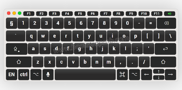 macOS样式虚拟键盘网页代码