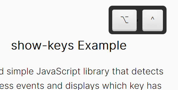显示键盘按键JavaScript组件