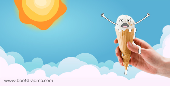 冰淇淋融化SVG搞笑动画