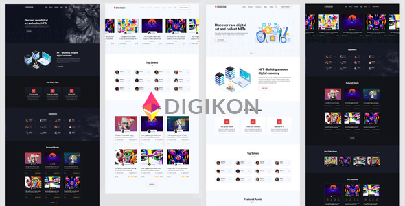 数字资产商品交易市场网站模板 - Digikon源码下载