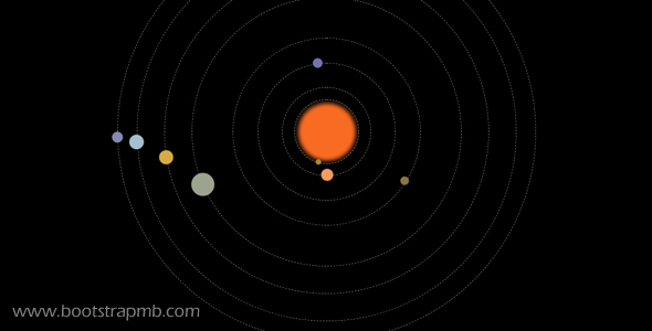 HTML+CSS太阳系行星运行轨迹