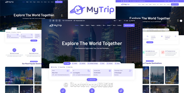 90+HTML旅行预定网站前端模板 - MyTrip源码下载