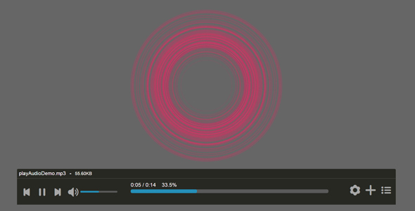 HTML5可视化音乐播放器带动画