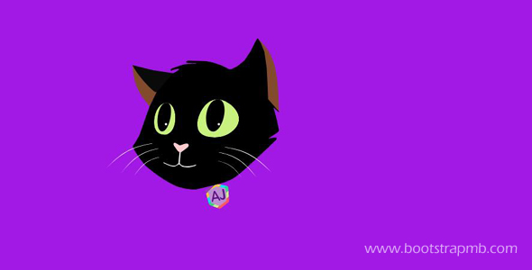JavaScript小猫眨眼睛交互式动画源码下载