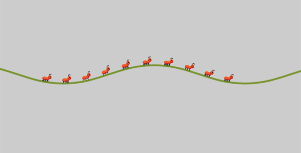 JavaScript一群小蚂蚁动画