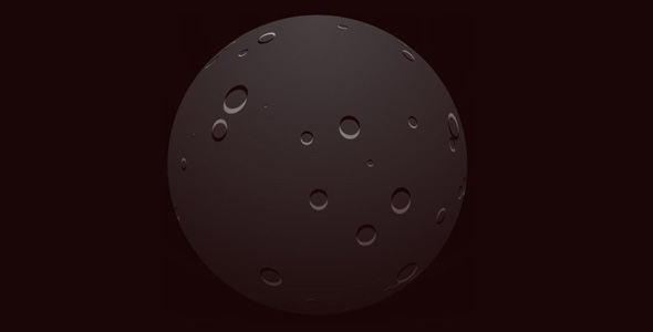 CSS绘制的月球和旋转特效