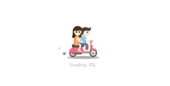 骑摩托车loading动画