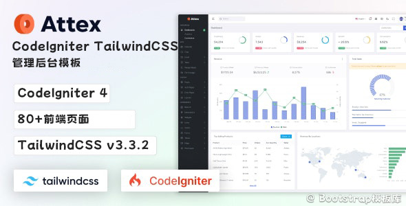后台框架基于CodeIgniter和Tailwind CSS