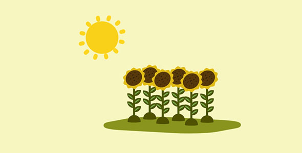 太阳和向日葵zdog.js动画