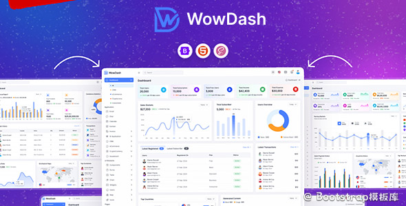 Bootstrap5管理仪表板HTML模板多用途 - WowDash源码下载