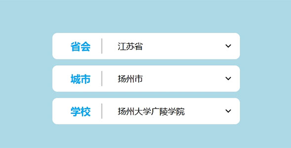 JS原生三级联动选择组件源码下载