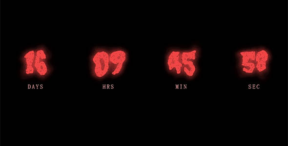 动态倒计时效果 天时分秒