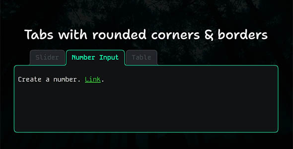 圆角样式的tab选项卡