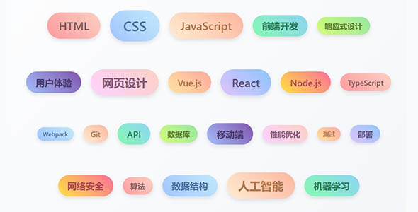 大小不一的标签css样式