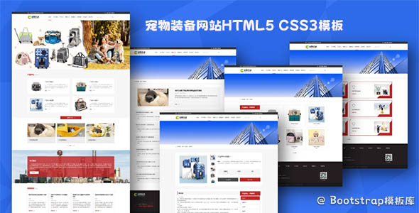 宠物装备网站HTML5 CSS3模板源码下载