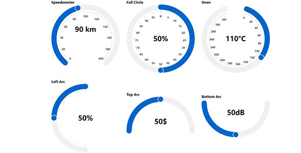 几种圆形仪表盘效果