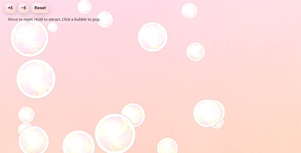 动态气泡交互式canvas动画