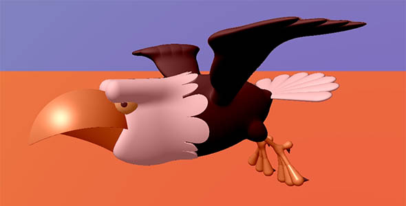 webGL绘制的3D老鹰动画