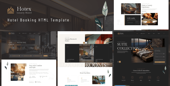 豪华酒店网站HTML5 CSS3模板