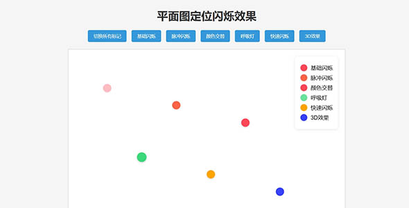 平面图定位闪烁的css3示例代码