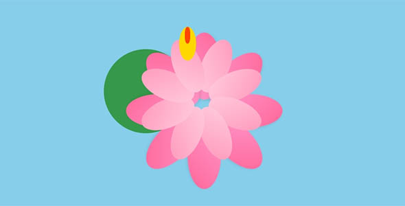 CSS DIV代码绘制的荷花