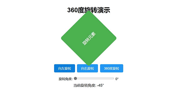 360度旋转JavaScript HTML示例