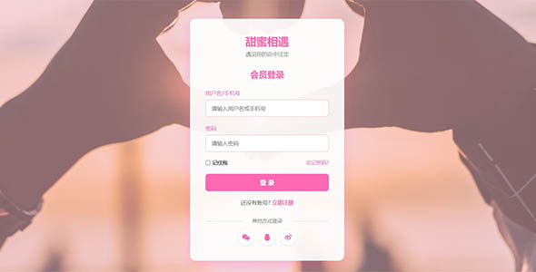 婚恋网站登录页面