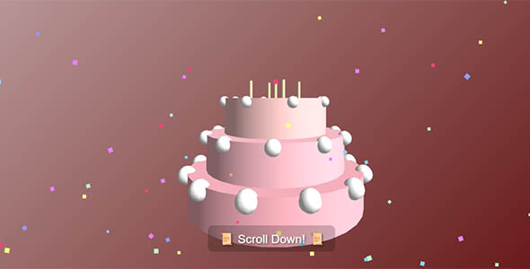 three.js实现生日快乐动画 3d效果