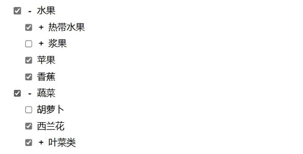 树形结构多级复选框