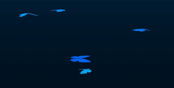 css3飞舞的蓝色蝴蝶代码