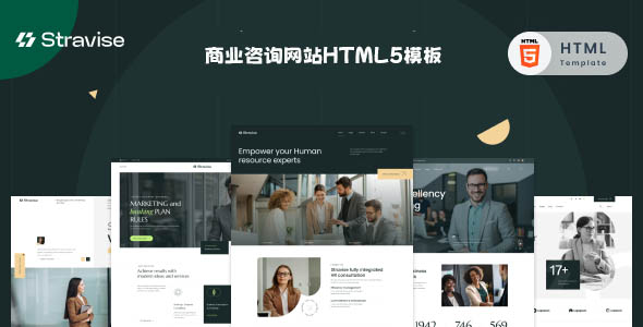 商业咨询企业网站HTML Bootstrap模板