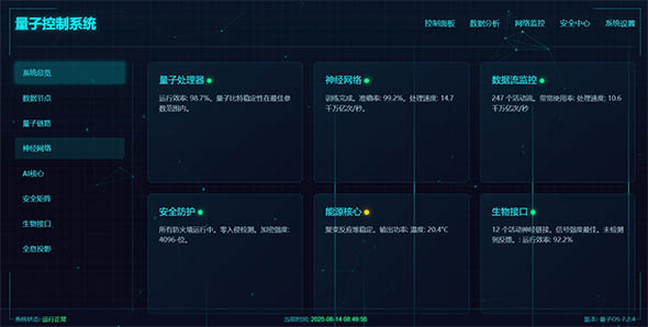 科技感界面html样式动态背景