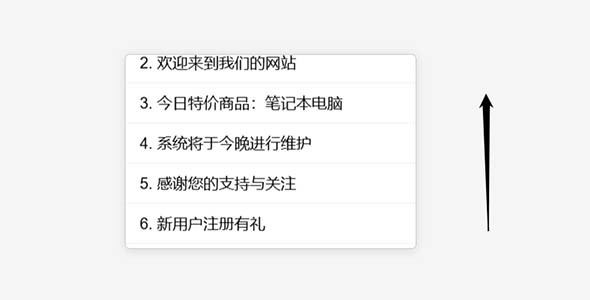 HTML文字向上滚动跑马灯效果