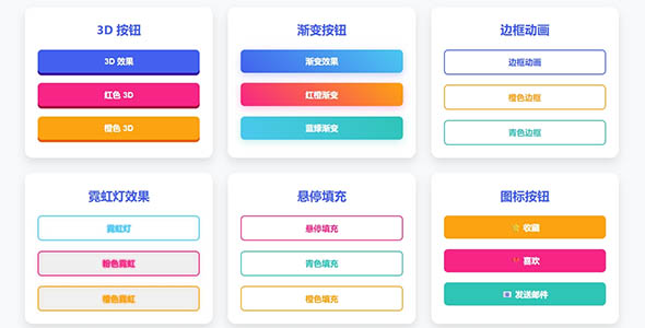 CSS3创建一些好看的按钮样式